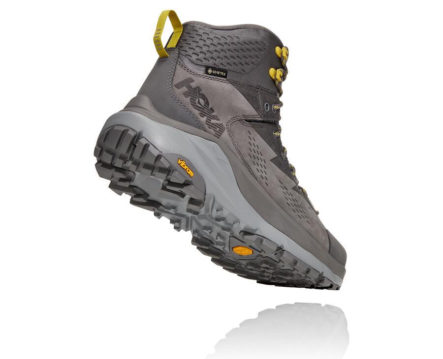 Hoka One One Mens Hiking Boots - Kaha GORE-TEX - Grey - QBPC17809